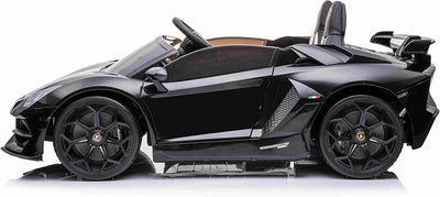 LAMBORGHINI SVJ DRIFT- 24V - 2 SEATER - LEATHER / EVA - BLACK