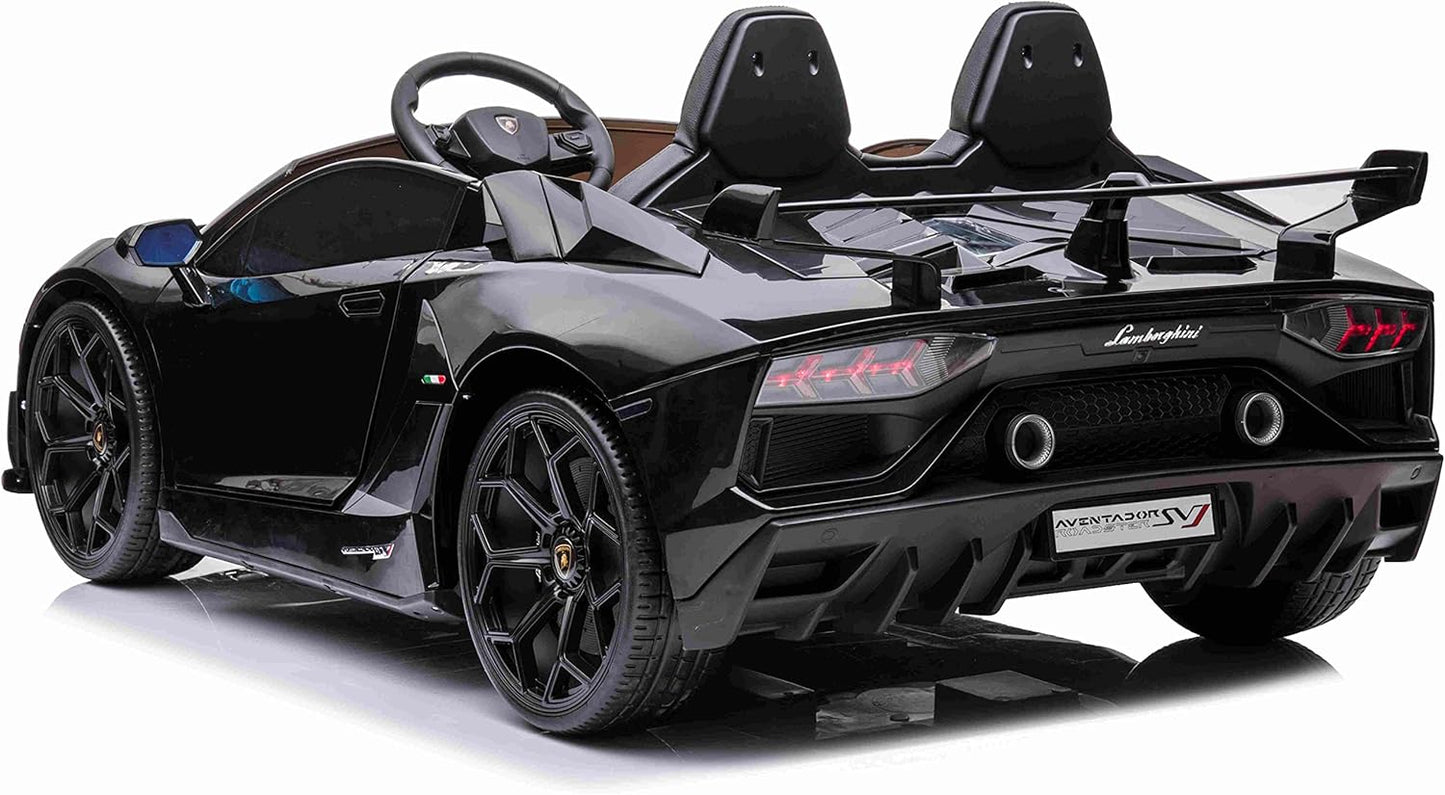 LAMBORGHINI SVJ DRIFT- 24V - 2 SEATER - LEATHER / EVA - BLACK