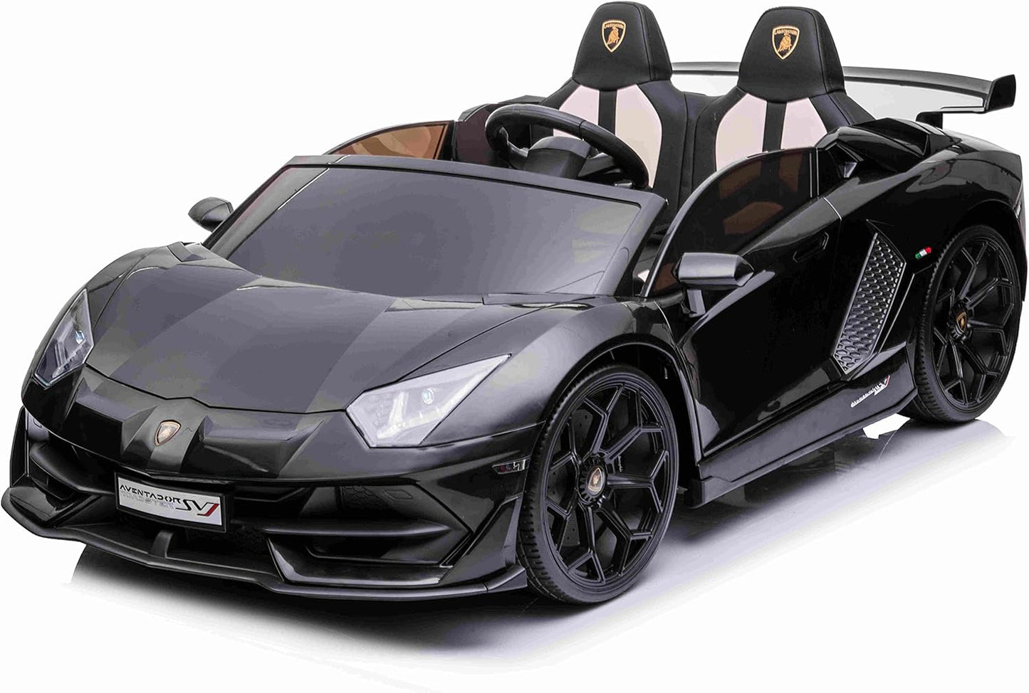 LAMBORGHINI SVJ DRIFT- 24V - 2 SEATER - LEATHER / EVA - BLACK
