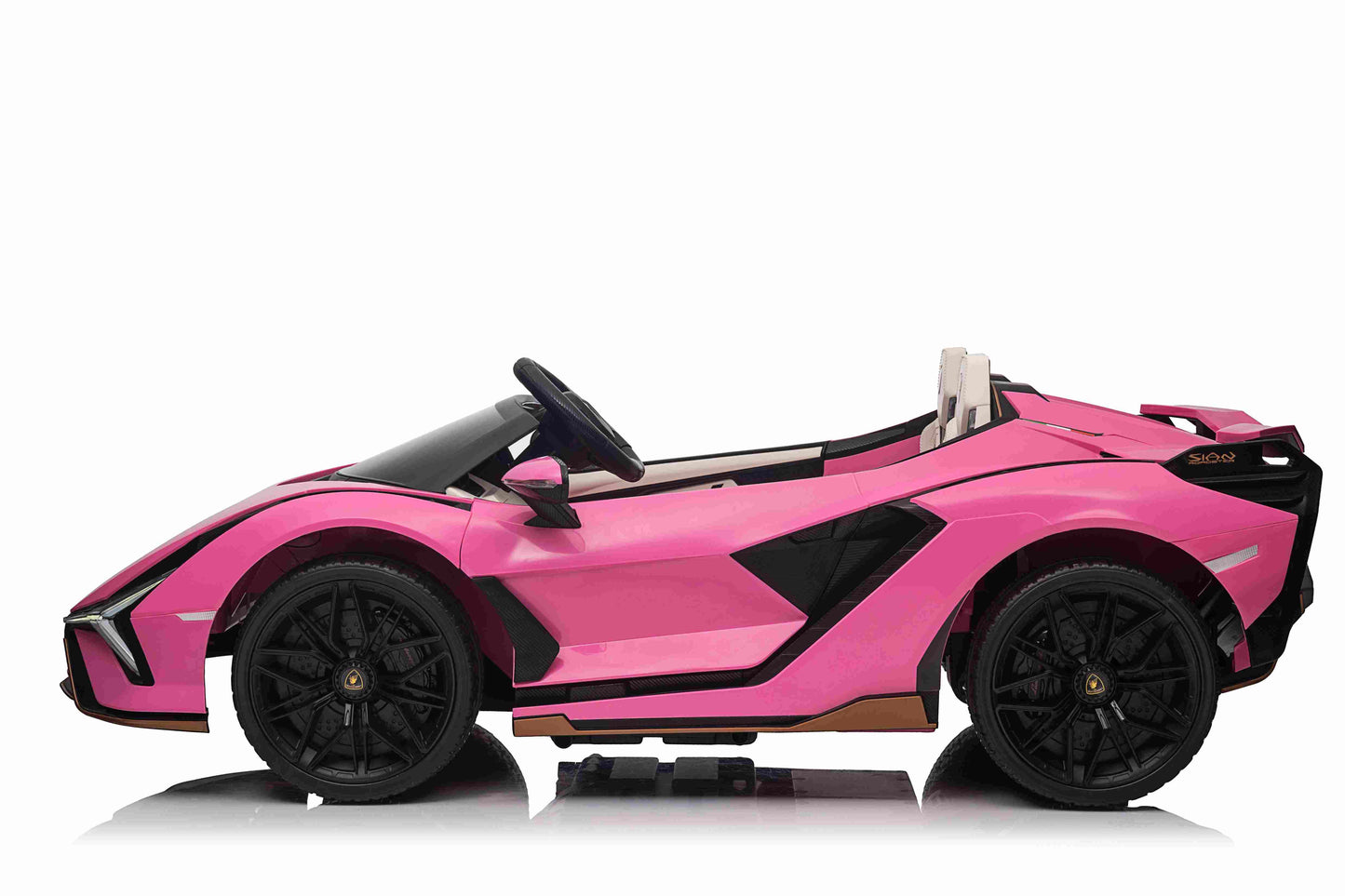 LAMBORGHINI SIAN - 24V - 2 SEATER - 4WD - LEATHER / EVA - PINK