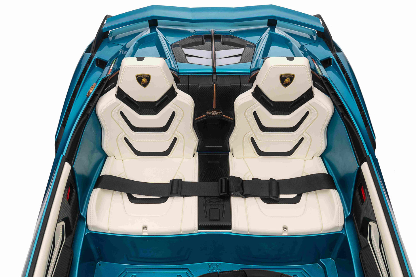 LAMBORGHINI SIAN - 24V - 2 SEATER - 4WD - LEATHER / EVA - PAINT METALLIC BLUE