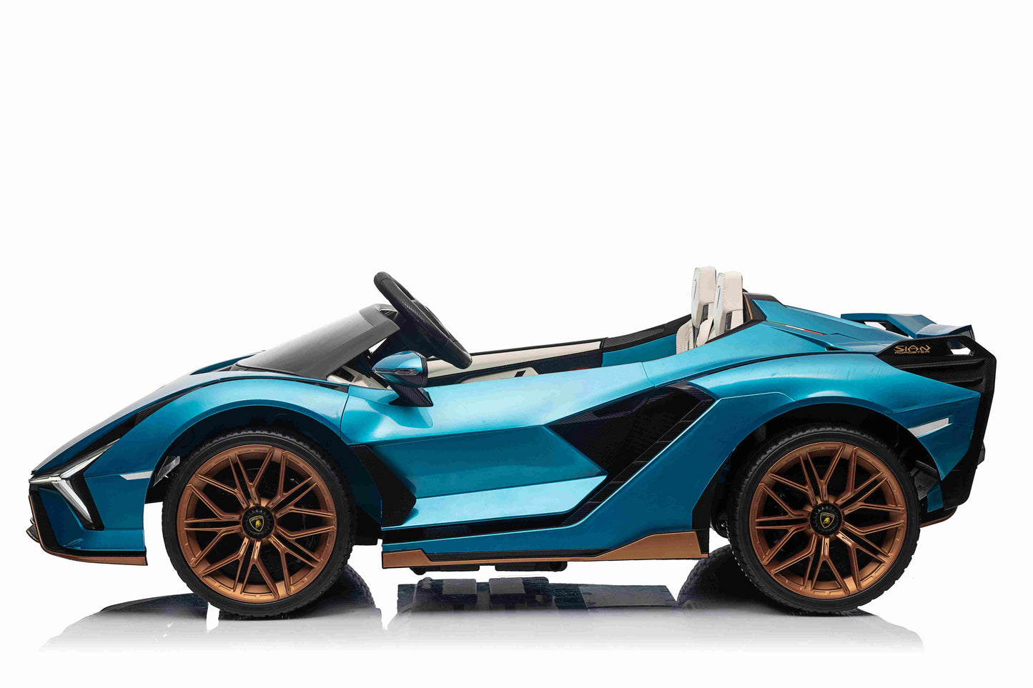 LAMBORGHINI SIAN - 24V - 2 SEATER - 4WD - LEATHER / EVA - PAINT METALLIC BLUE