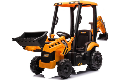 JCB TRACTOR with Digger Arm & Scoop 12V Children’s Ride On Tractor- YELLOW