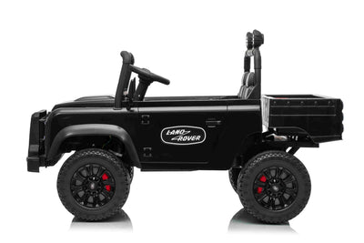 LAND ROVER DEFENDER 90 TIPPER - BLACK (24V / Leather Seat / EVA Wheels) - TIPPER