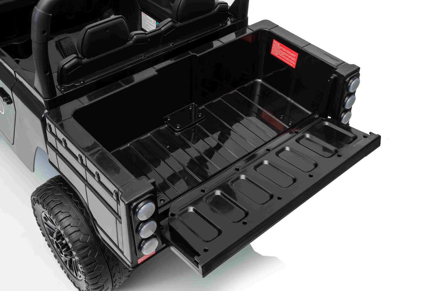 LAND ROVER DEFENDER 90 TIPPER - BLACK (24V / Leather Seat / EVA Wheels) - TIPPER