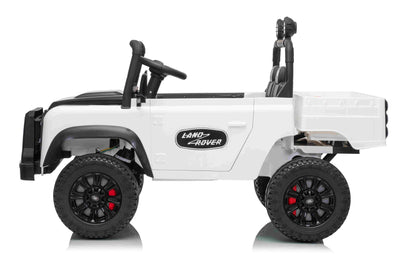 LAND ROVER DEFENDER 90 TIPPER - WHITE (24V / Leather Seat / EVA Wheels) - TIPPER