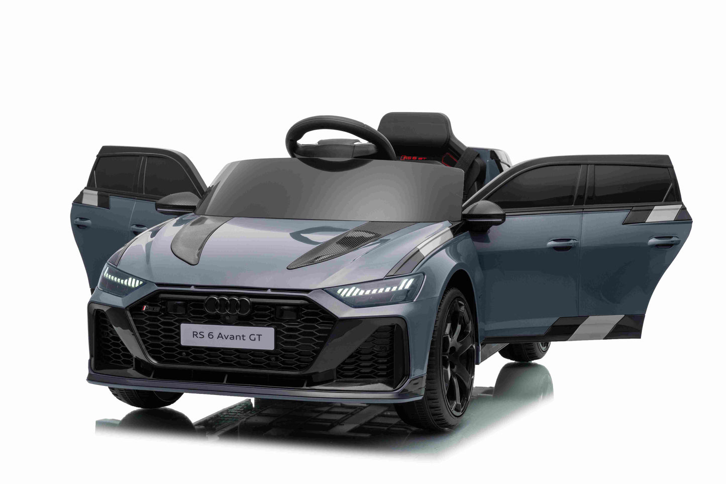 Licensed AUDI RS6 AVANT GT - 12V Children’s Ride On Car - MP3 - GREY