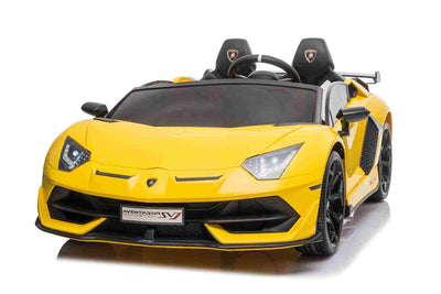 LAMBORGHINI SVJ DRIFT- 24V - 2 SEATER - LEATHER / EVA - YELLOW