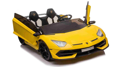 LAMBORGHINI SVJ DRIFT- 24V - 2 SEATER - LEATHER / EVA - YELLOW