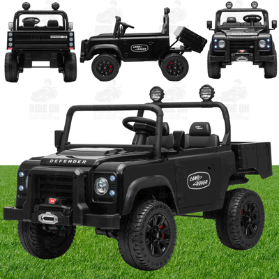 Land Rover Defender 90 Tipper - Black | 24V | 4WD | Leather Seat | EVA Wheels