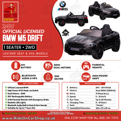 BMW M5 Drift | 24V | Drift | Leather | EVA | BLACK