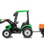 HOLLAND STYLE HIGH ROOF TRACTOR WITH BUCKET & TRAILER - 24V - GREEN
