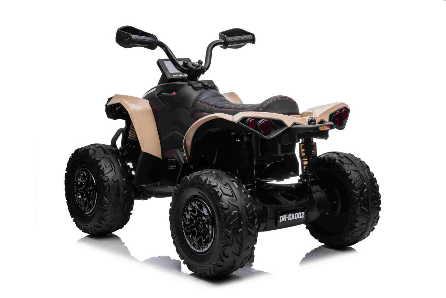 CAN AM QUADBIKE - 24V - 4WD - LEATHER SEAT / EVA - MP3 - KHAKI