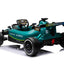 F1 CAR ASTON MARTIN - 24V - 4WD - LEATHER SEAT / EVA - MP3 - GREEN