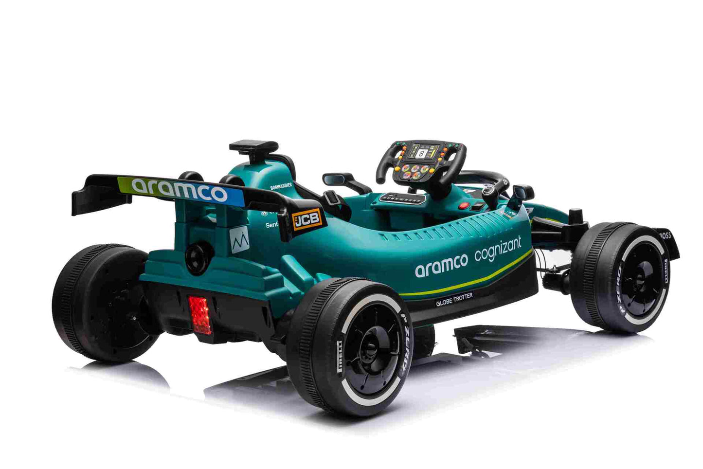 F1 CAR ASTON MARTIN - 24V - 4WD - LEATHER SEAT / EVA - MP3 - GREEN