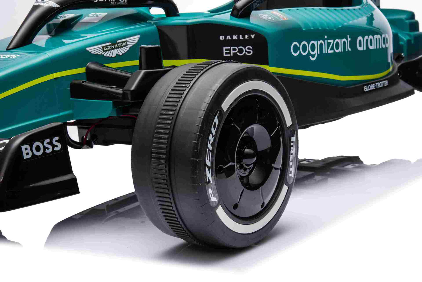 F1 CAR ASTON MARTIN - 24V - 4WD - LEATHER SEAT / EVA - MP3 - GREEN