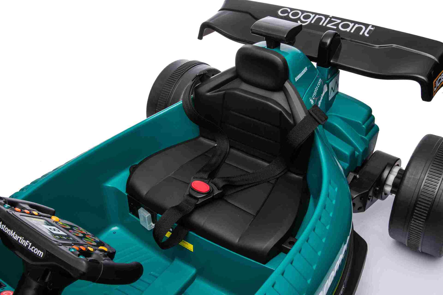 F1 CAR ASTON MARTIN - 24V - 4WD - LEATHER SEAT / EVA - MP3 - GREEN