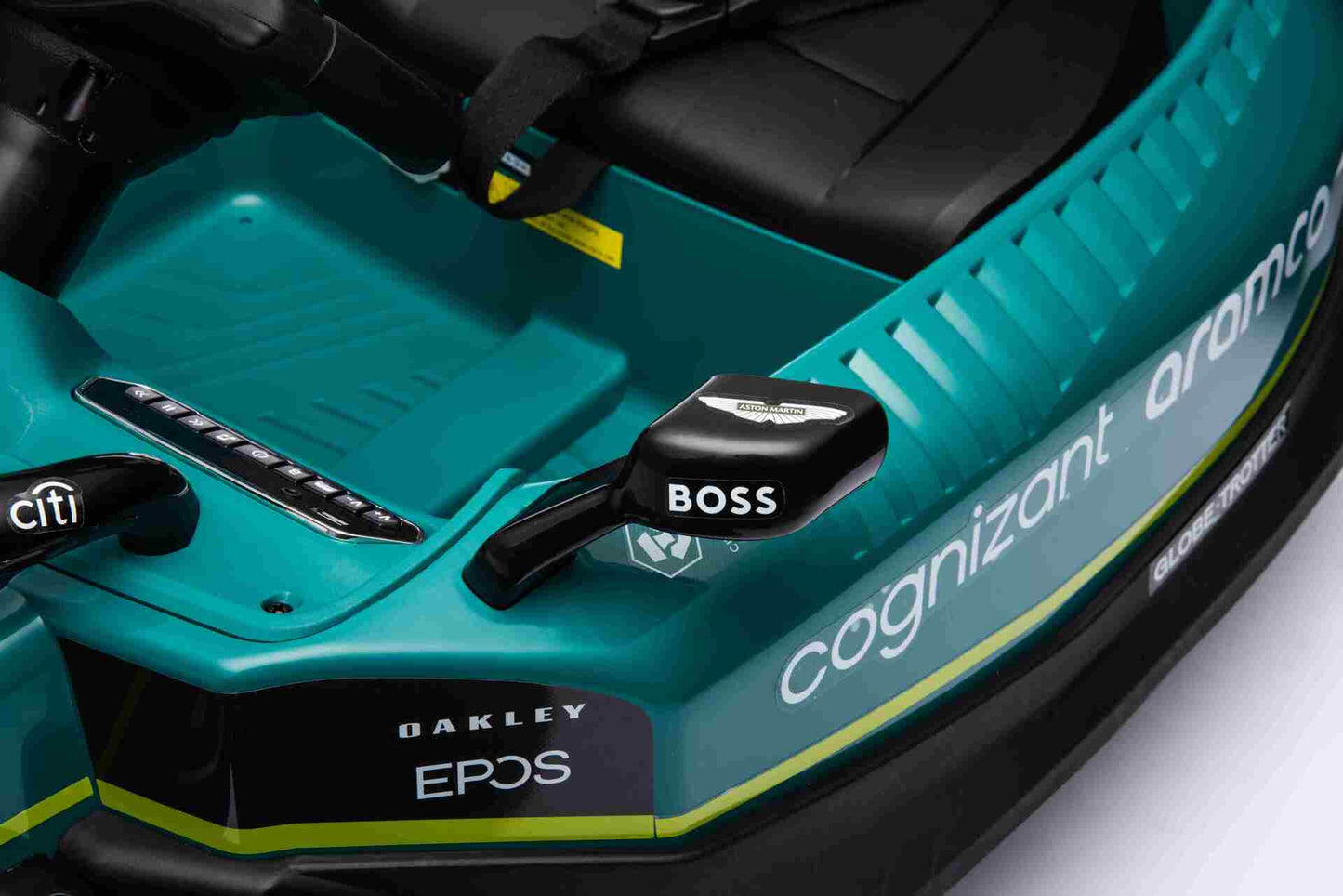 F1 CAR ASTON MARTIN - 24V - 4WD - LEATHER SEAT / EVA - MP3 - GREEN