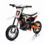 24V SCRAMBLER DIRTBIKE MOTORBIKE - 24V - 250W - LEATHER SEAT / AIR WHEEL - WHITE/ORANGE