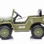 JEEP WILLY VINTAGE 12V CHILDREN'S RIDE ON CAR - LEATHER SEAT - EVA WHEELS - MP3 (OLIVE GREEN)