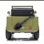 JEEP WILLY VINTAGE 12V CHILDREN'S RIDE ON CAR - LEATHER SEAT - EVA WHEELS - MP3 (OLIVE GREEN)