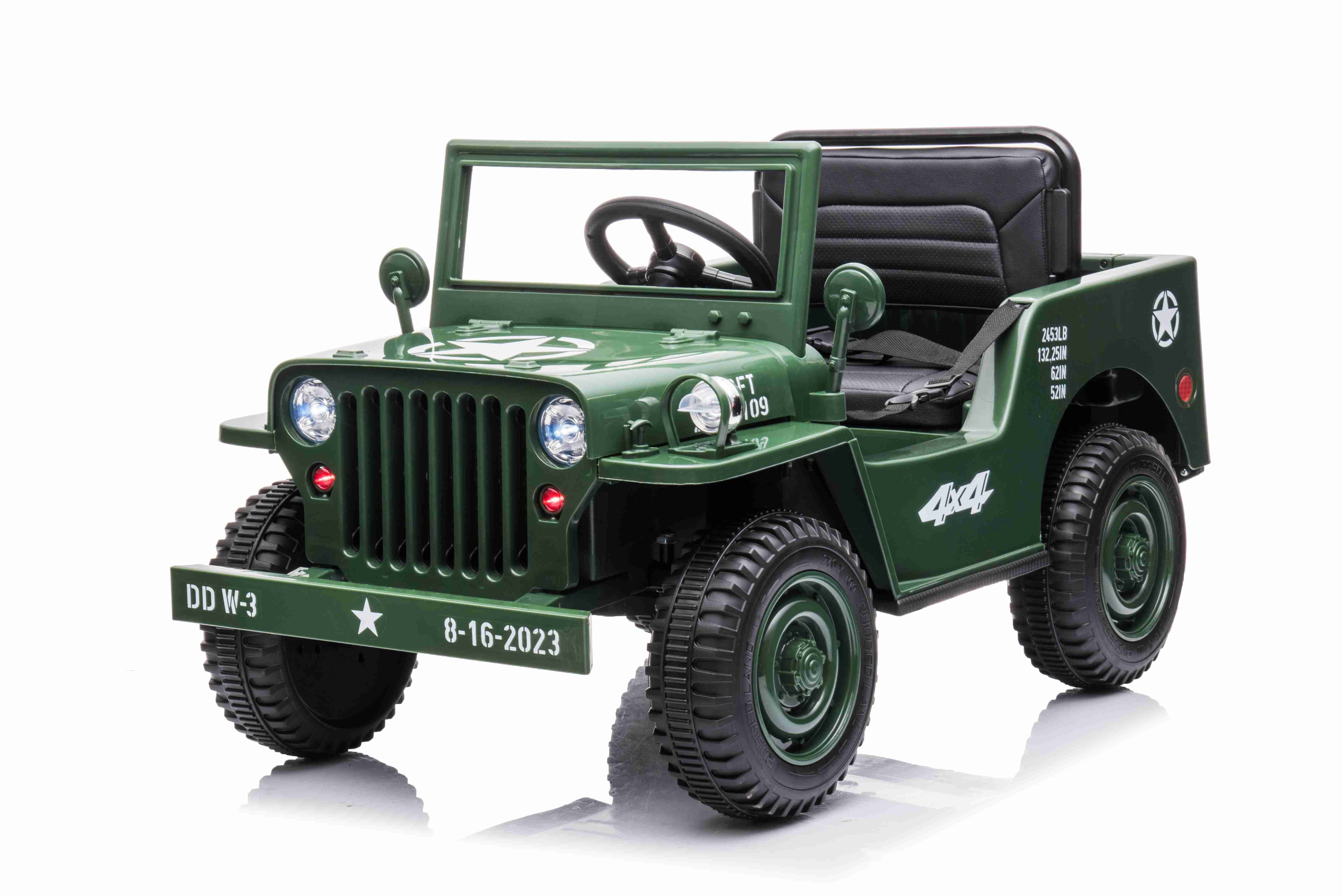 JEEP WILLY VINTAGE 12V CHILDREN S RIDE ON CAR LEATHER SEAT EVA