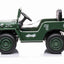 JEEP WILLY VINTAGE 12V CHILDREN'S RIDE ON CAR - LEATHER SEAT - EVA WHEELS - MP3 (ARMY GREEN)