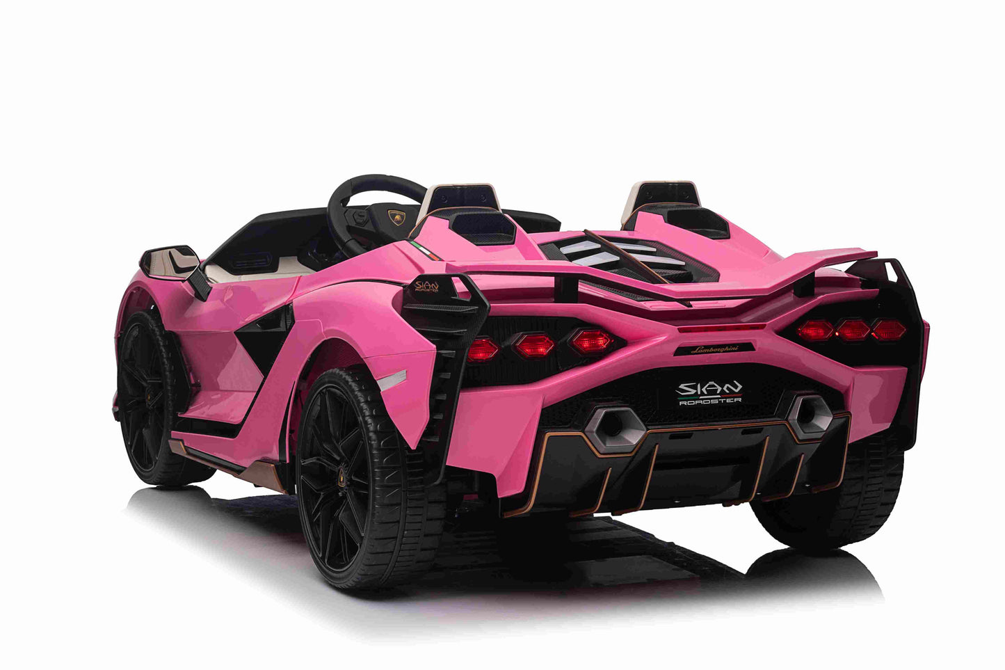 LAMBORGHINI SIAN - 24V - 2 SEATER - 4WD - LEATHER / EVA - PINK