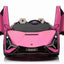 LAMBORGHINI SIAN - 24V - 2 SEATER - 4WD - LEATHER / EVA - PINK