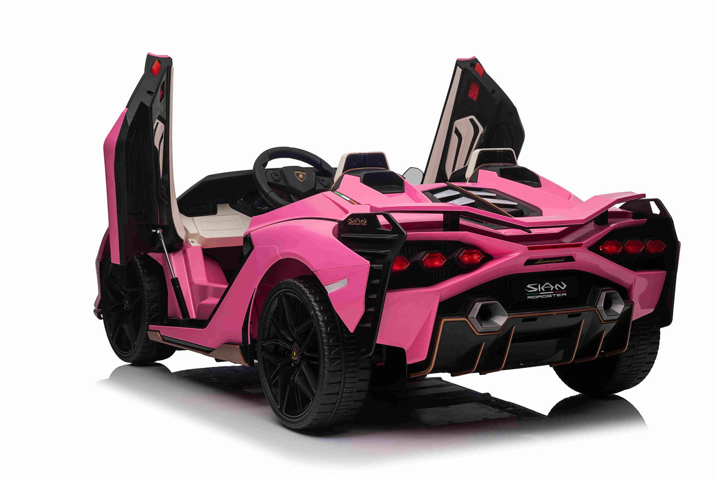 LAMBORGHINI SIAN - 24V - 2 SEATER - 4WD - LEATHER / EVA - PINK