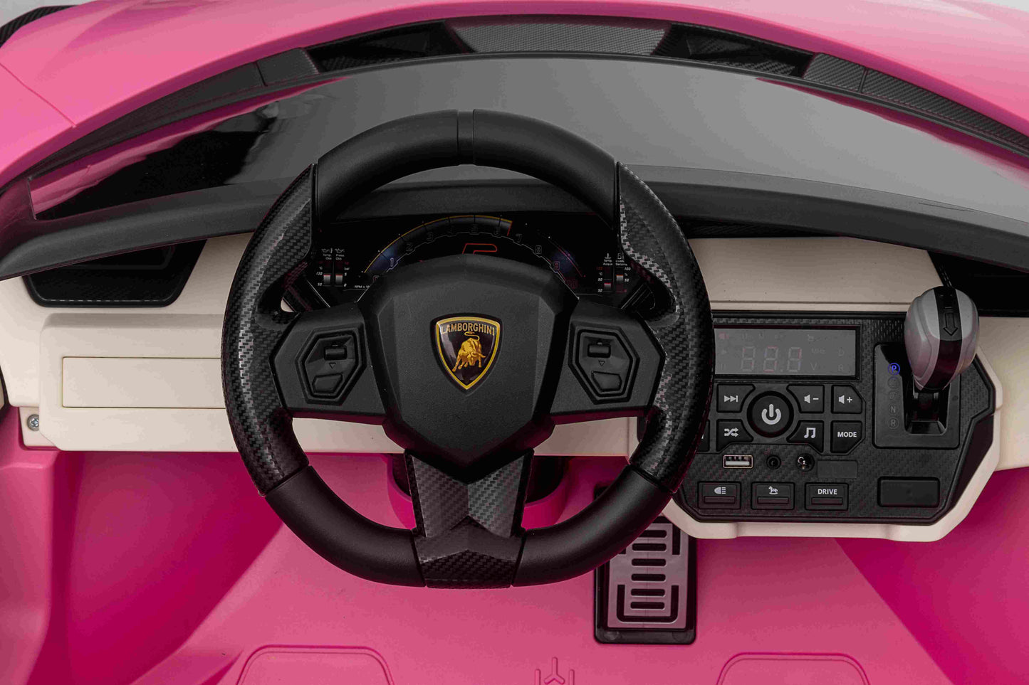 LAMBORGHINI SIAN - 24V - 2 SEATER - 4WD - LEATHER / EVA - PINK