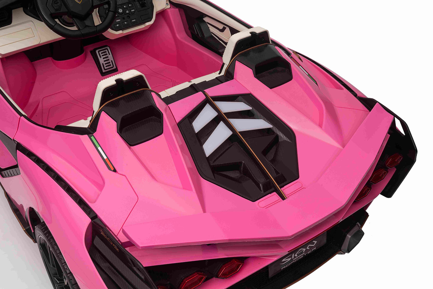 LAMBORGHINI SIAN - 24V - 2 SEATER - 4WD - LEATHER / EVA - PINK