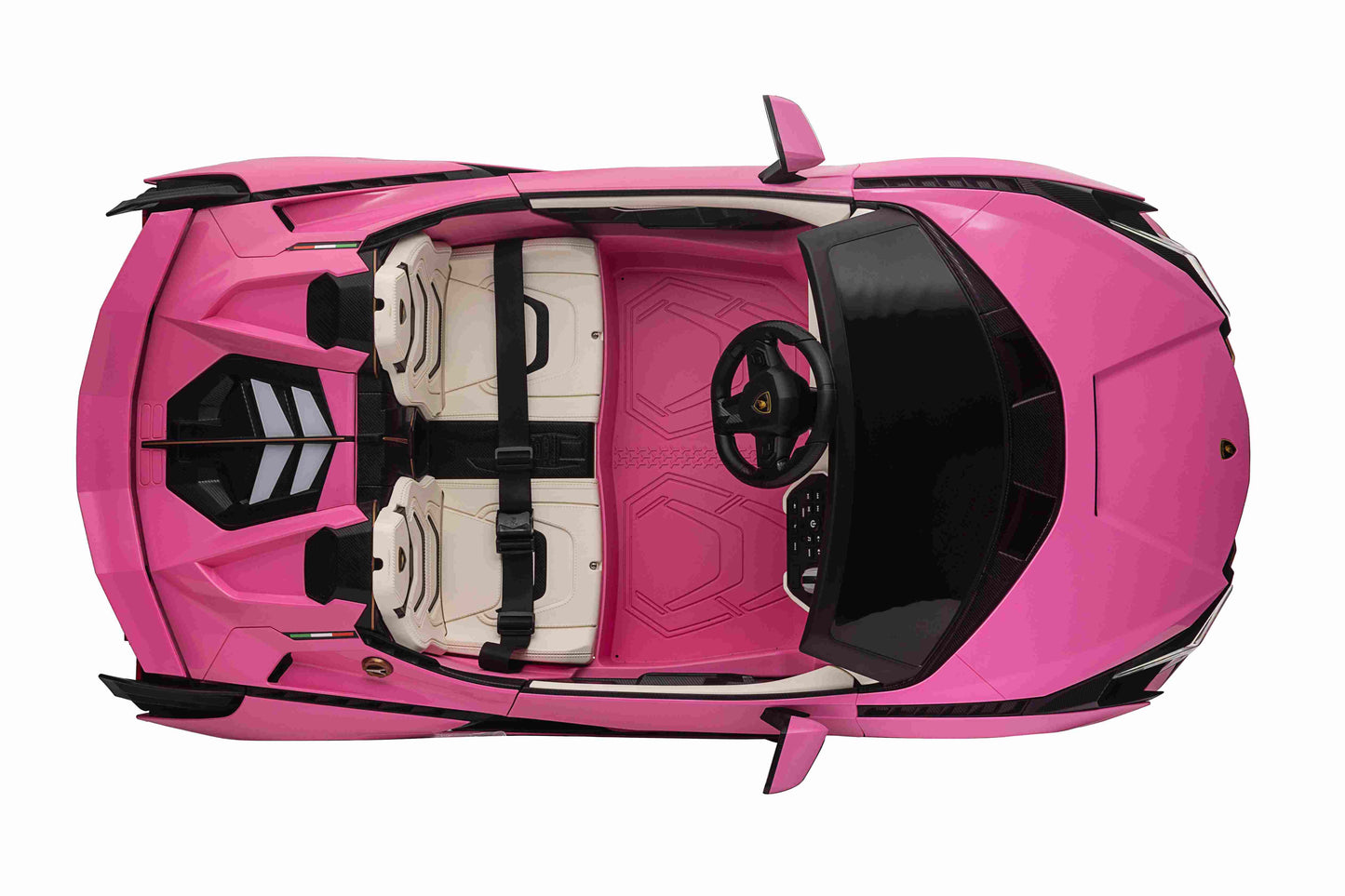 LAMBORGHINI SIAN - 24V - 2 SEATER - 4WD - LEATHER / EVA - PINK