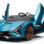 LAMBORGHINI SIAN - 24V - 2 SEATER - 4WD - LEATHER / EVA - PAINT METALLIC BLUE