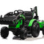 COMBO 24V TRACTOR - 3 IN 1 - MULTI FUNCTION WITH BUCKET, TRAILER, EXCAVATOR - GREEN