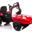 COMBO 24V TRACTOR - 3 IN 1 - MULTI FUNCTION WITH BUCKET, TRAILER, EXCAVATOR - RED