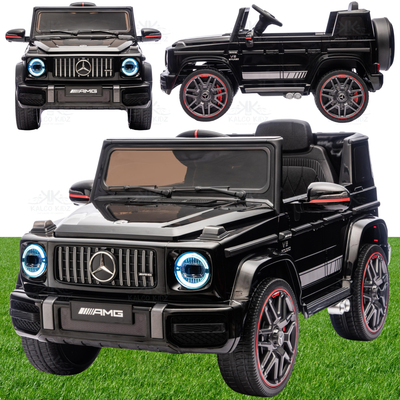 MERCEDES BENZ G63 G WAGON | 12V | LEATHER SEAT | EVA WHEELS | PAINT METALLIC BLACK