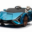 LAMBORGHINI SIAN - 24V - 2 SEATER - 4WD - LEATHER / EVA - PAINT METALLIC BLUE
