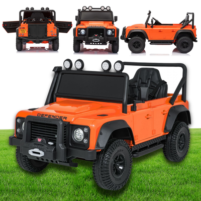Land Rover Defender 110 SVX Concept Licensed Ride On Car - 12V - Orange