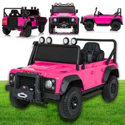 Land Rover Defender 110 SVX Concept Licensed Ride On Car - 12V - Pink