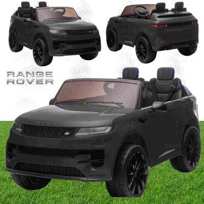 RANGE ROVER SPORT - 24V - 90W -  LEATHER SEAT / EVA WHEELS - MP3 BLUETOOTH - BLACK