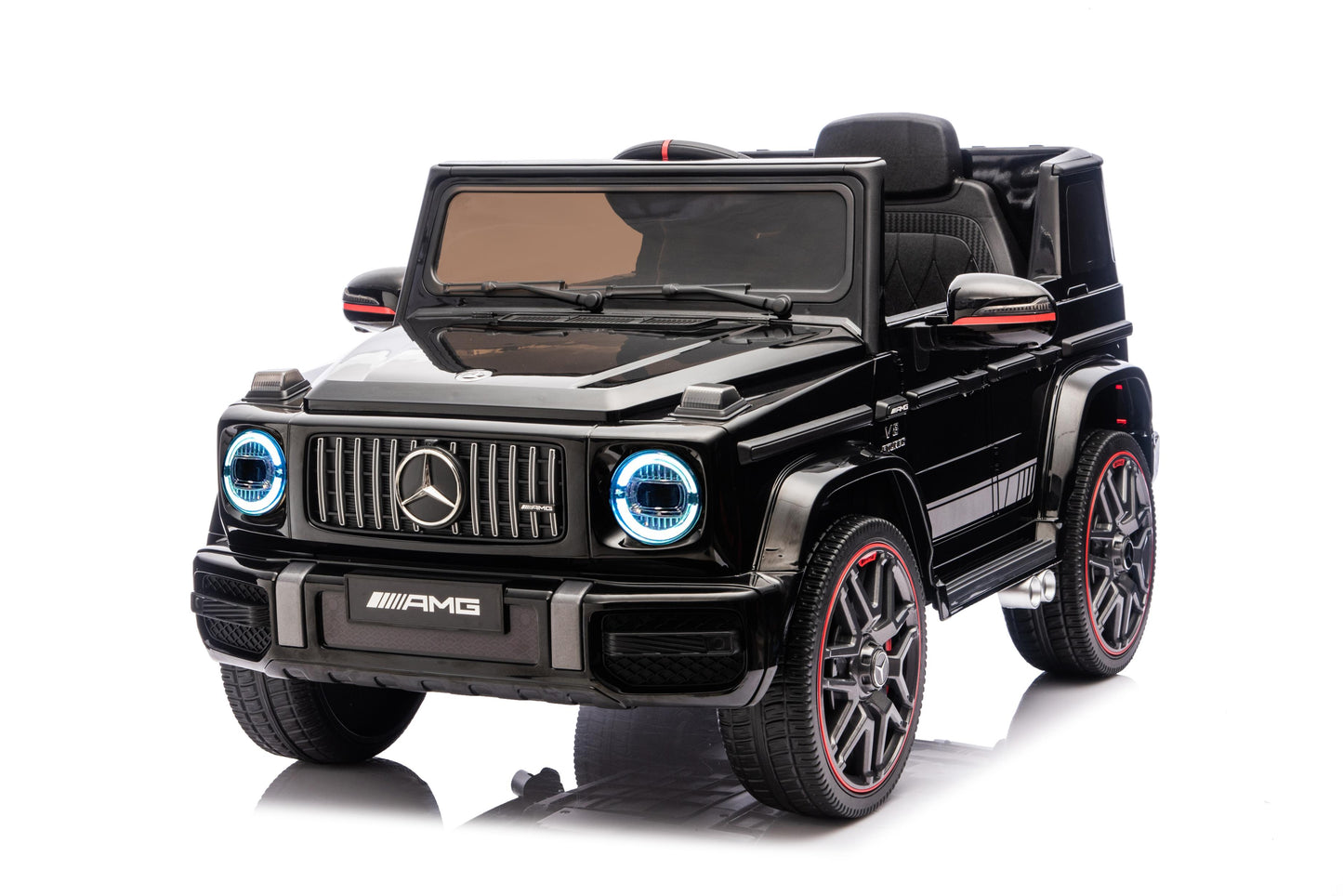 MERCEDES BENZ G63 G WAGON - 12V - LEATHER SEAT / EVA WHEELS - PAINT METALLIC BLACK