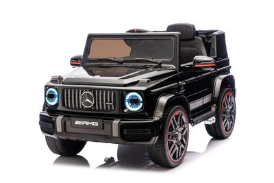 MERCEDES BENZ G63 G WAGON - 12V - LEATHER SEAT / EVA WHEELS - PAINT METALLIC BLACK