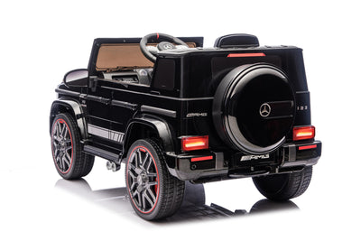 MERCEDES BENZ G63 G WAGON - 12V - LEATHER SEAT / EVA WHEELS - PAINT METALLIC BLACK