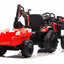 COMBO 24V TRACTOR - 3 IN 1 - MULTI FUNCTION WITH BUCKET, TRAILER, EXCAVATOR - RED