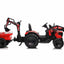 COMBO 24V TRACTOR - 3 IN 1 - MULTI FUNCTION WITH BUCKET, TRAILER, EXCAVATOR - RED