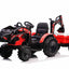 COMBO 24V TRACTOR - 3 IN 1 - MULTI FUNCTION WITH BUCKET, TRAILER, EXCAVATOR - RED