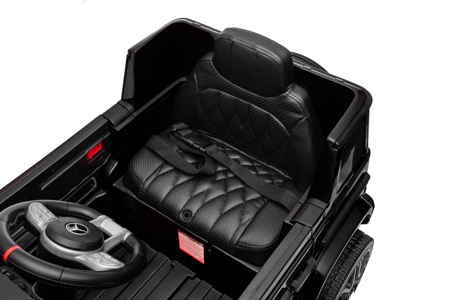 MERCEDES BENZ G63 G WAGON - 12V - LEATHER SEAT / EVA WHEELS - PAINT METALLIC BLACK