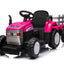 HOLLAND MINI T7 TRACTOR WITH TRAILER - 12V - PINK