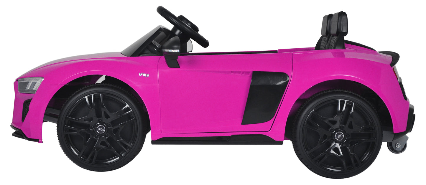 Licensed AUDI R8 Spyder 12V Children’s Ride On Car - MP3 - PINK